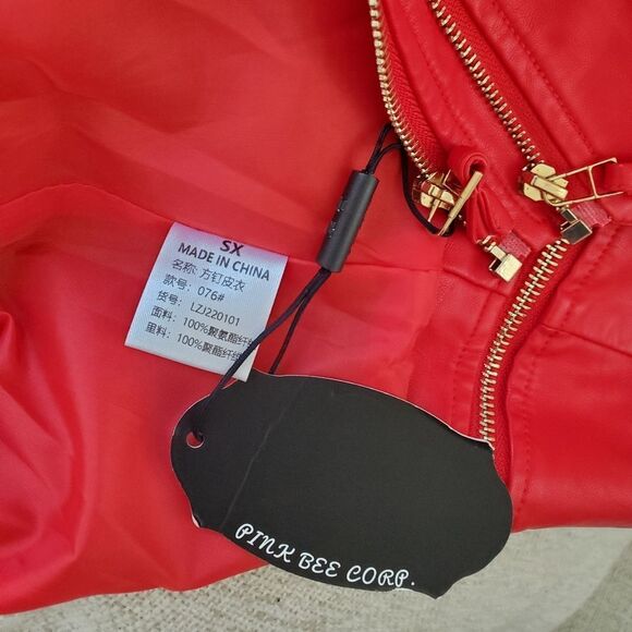 SX Honey Pot Faux Leather Studded Jacket sz Med - Picture 13 of 13